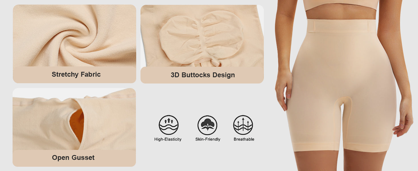 Women’s Seamless High Waisted Butt Lifter with Tummy Control & Anti-Slip Waist