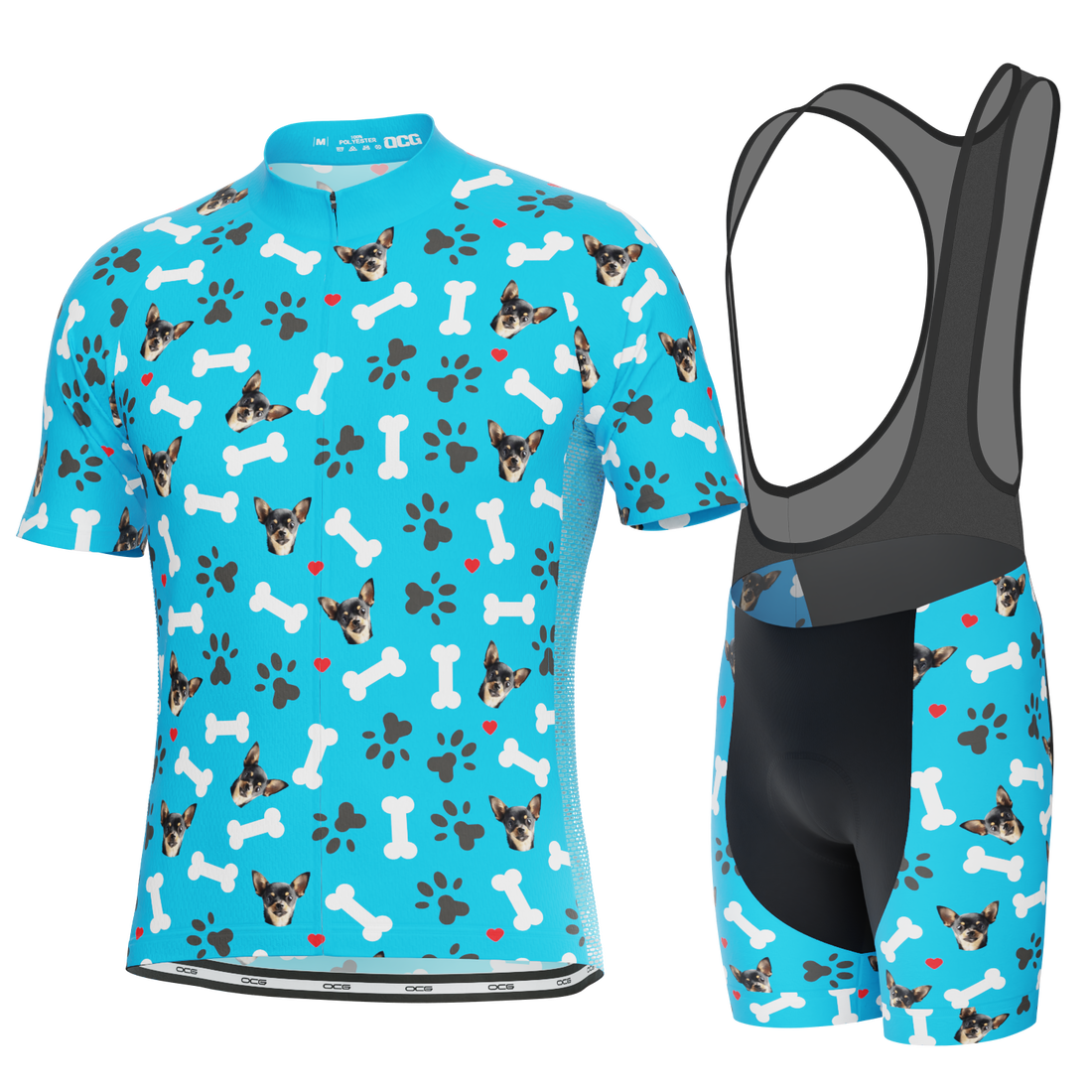 Men's Custom Pet Bones Cycling Kit Durable Personalized Gear