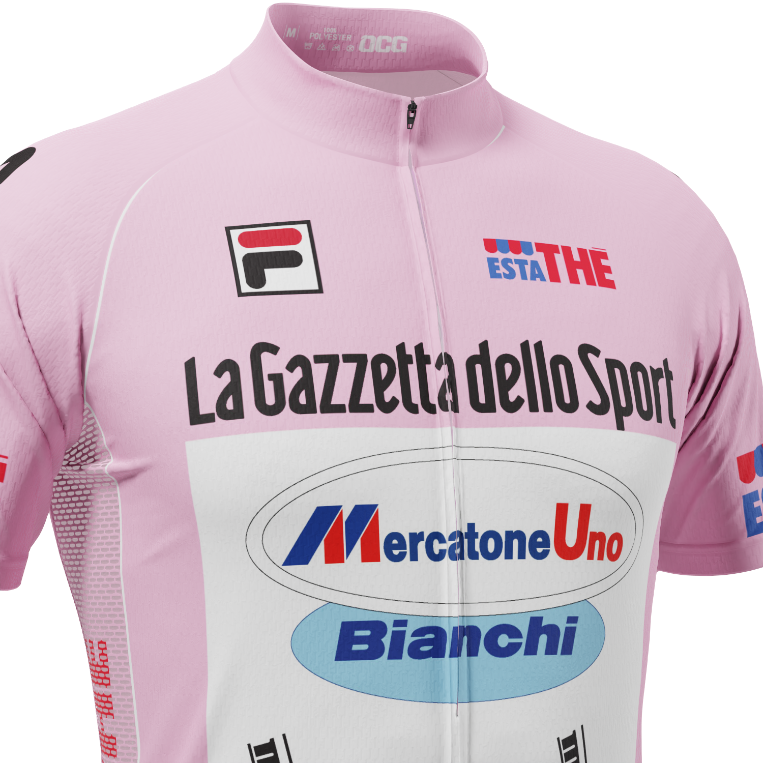 Men's Mercatone Uno Short Sleeve Cycling Jersey Durable Breathable Personalized