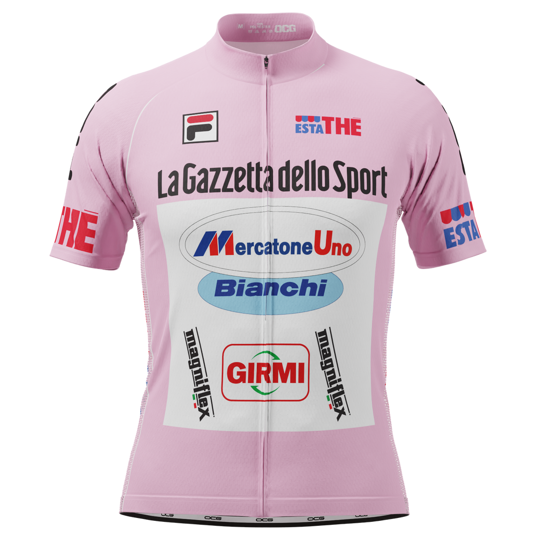 Men's Mercatone Uno Short Sleeve Cycling Jersey Durable Breathable Personalized