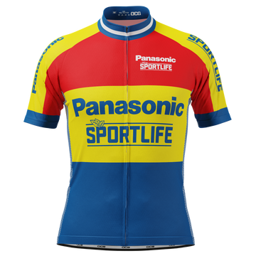 Men's Panasonic Sportlife Short Sleeve Cycling Jersey Quick-Dry Performance