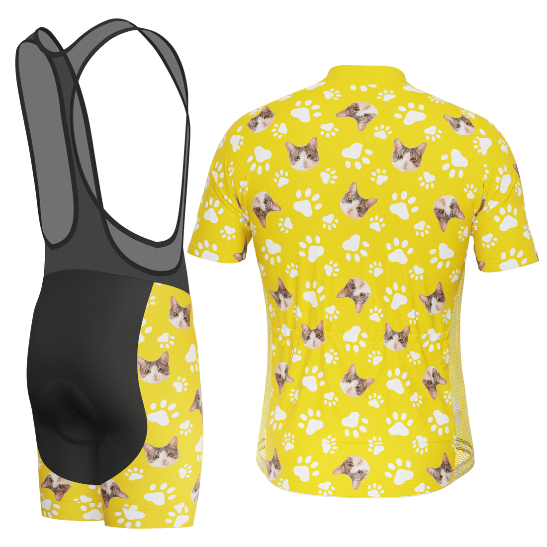 Men's Custom Pet Paws Cycling Kit Performance & Comfort