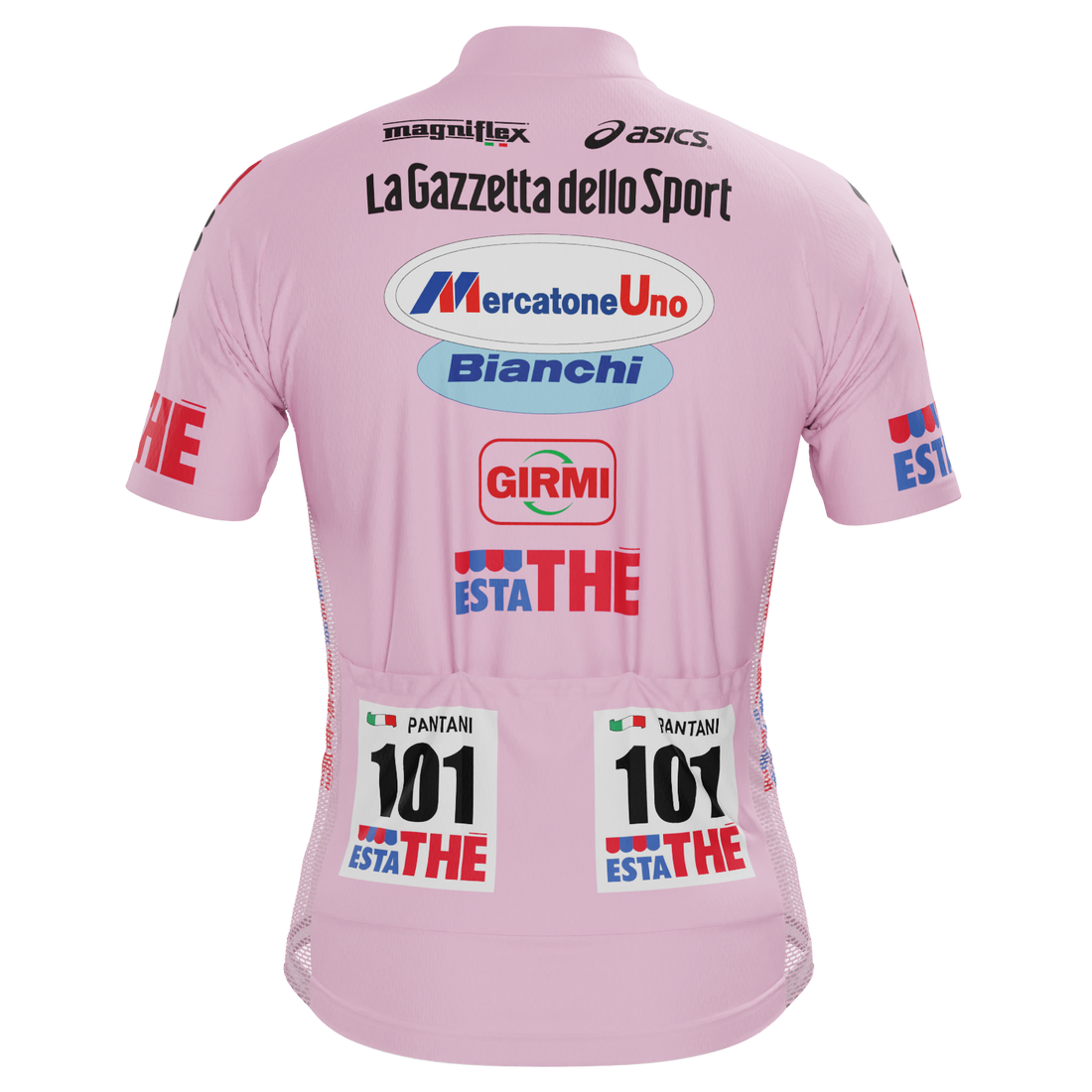 Men's Mercatone Uno Short Sleeve Cycling Jersey Durable Breathable Personalized