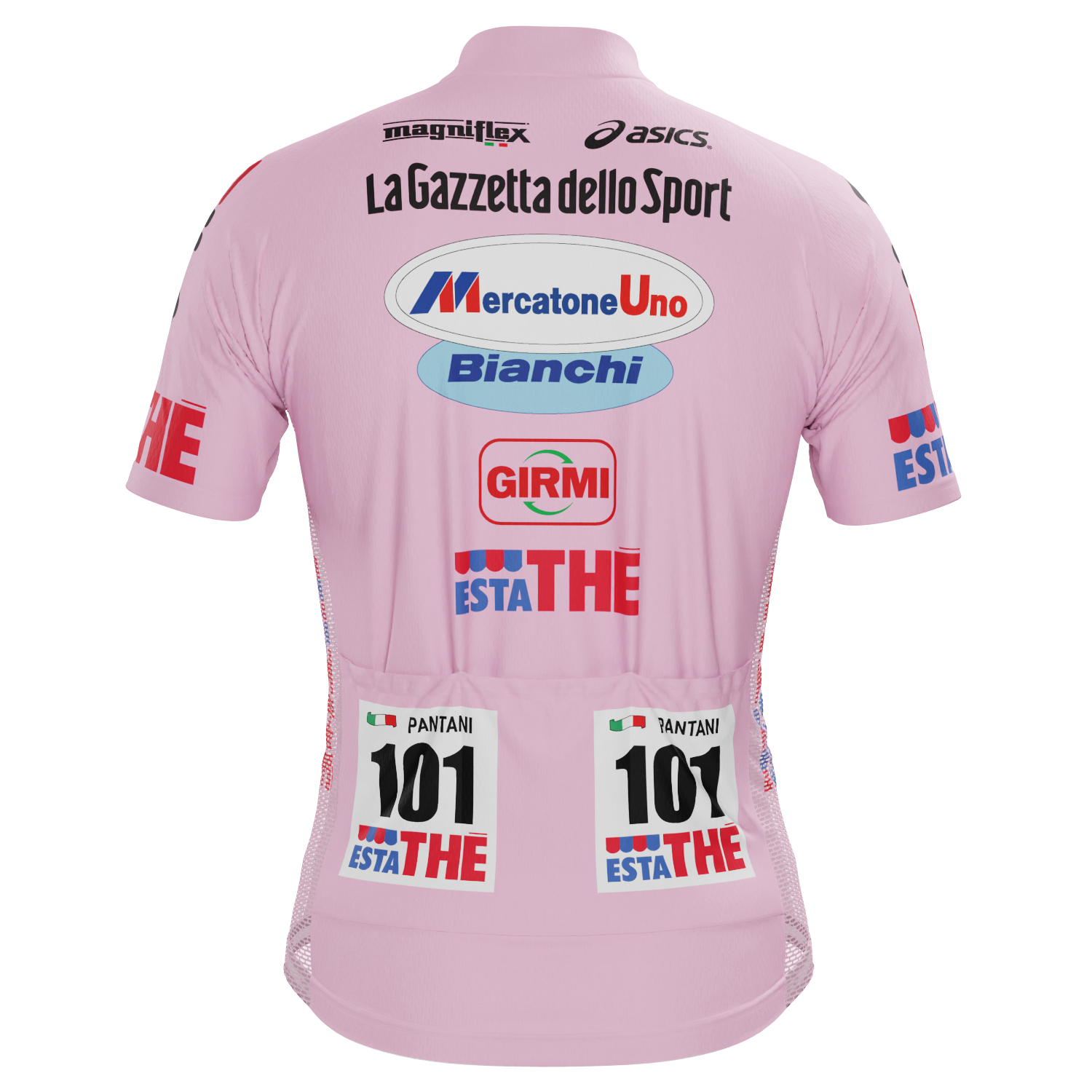 Men's Mercatone Uno Short Sleeve Cycling Jersey Durable Breathable Personalized