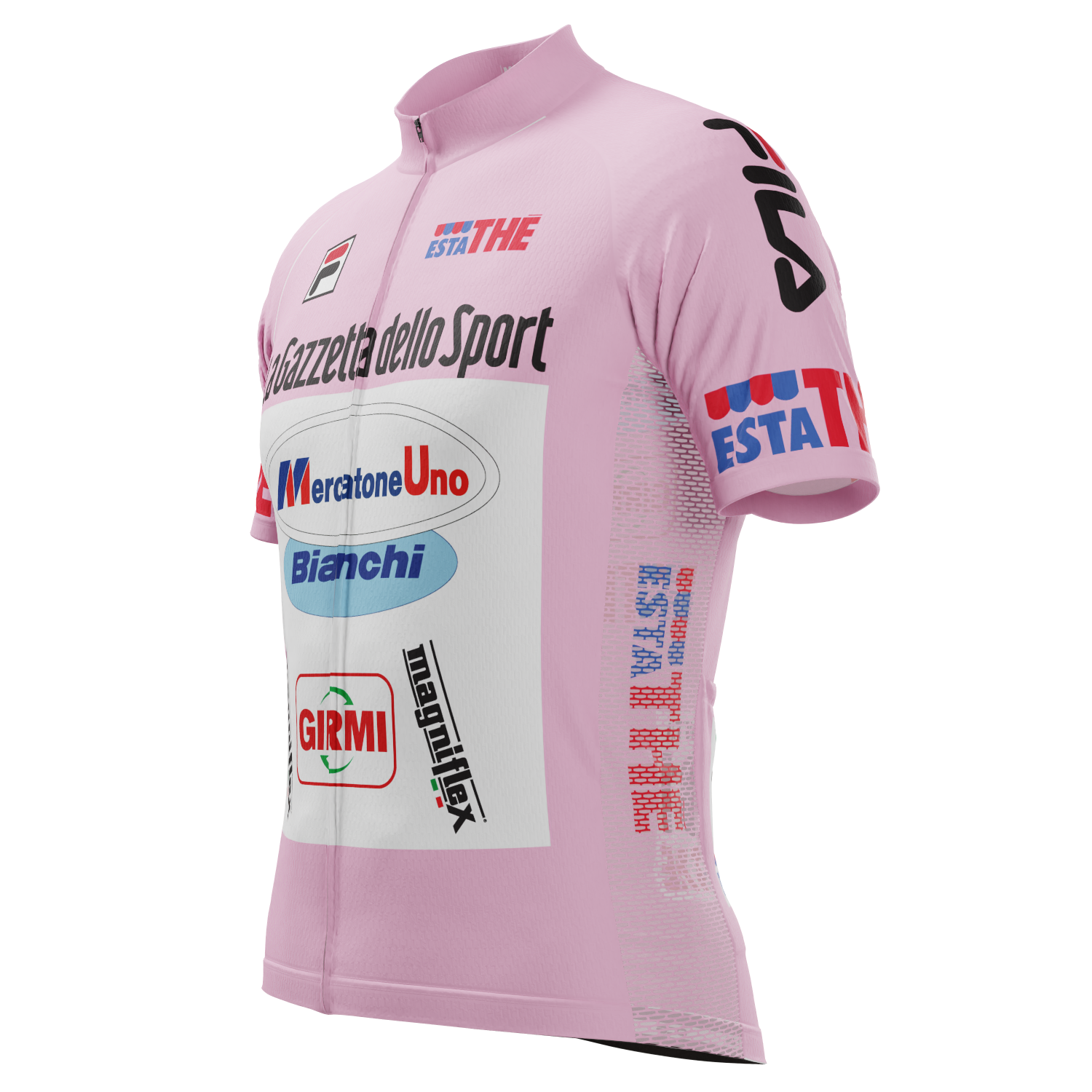 Men's Mercatone Uno Short Sleeve Cycling Jersey Durable Breathable Personalized