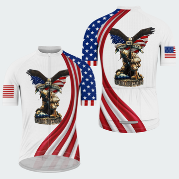 Men’s American Pride Honor & Sacrifice American Heroes Regular Fit Cycling Jersey