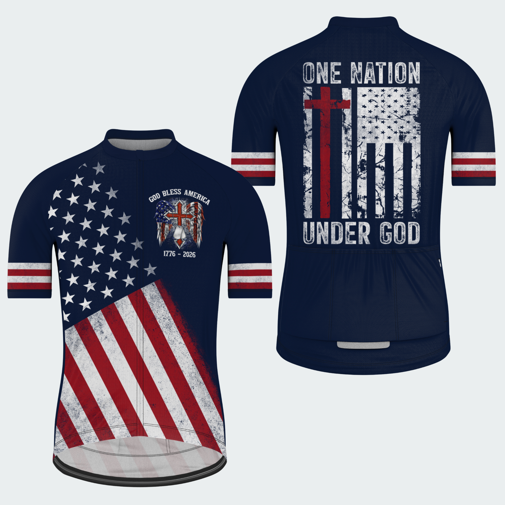 Men’s American Pride God Bless America 250th Anniversary Cycling Jersey
