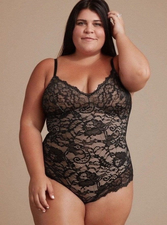 Sexy Lace Breast Support Adjustable Shaper Bodysuit