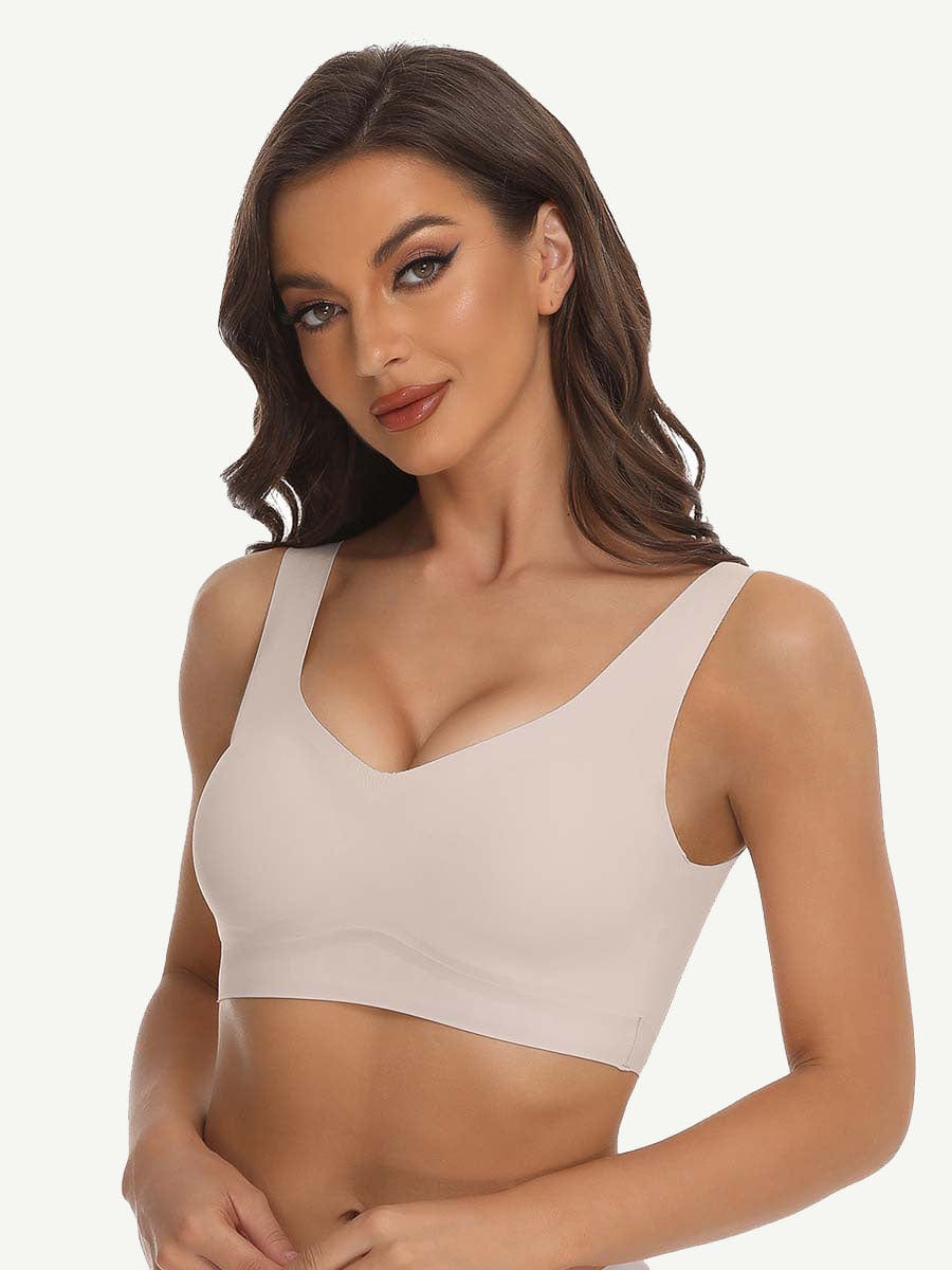 Soft-Touch Smoothing Fabric Fashion Elasticity Seamless Bra Lightweight
