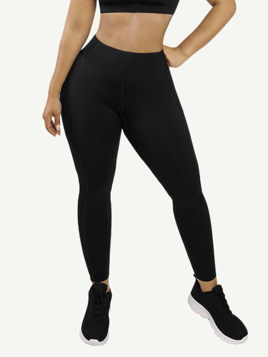 Yoga Pants With Wine Red And Black Splice