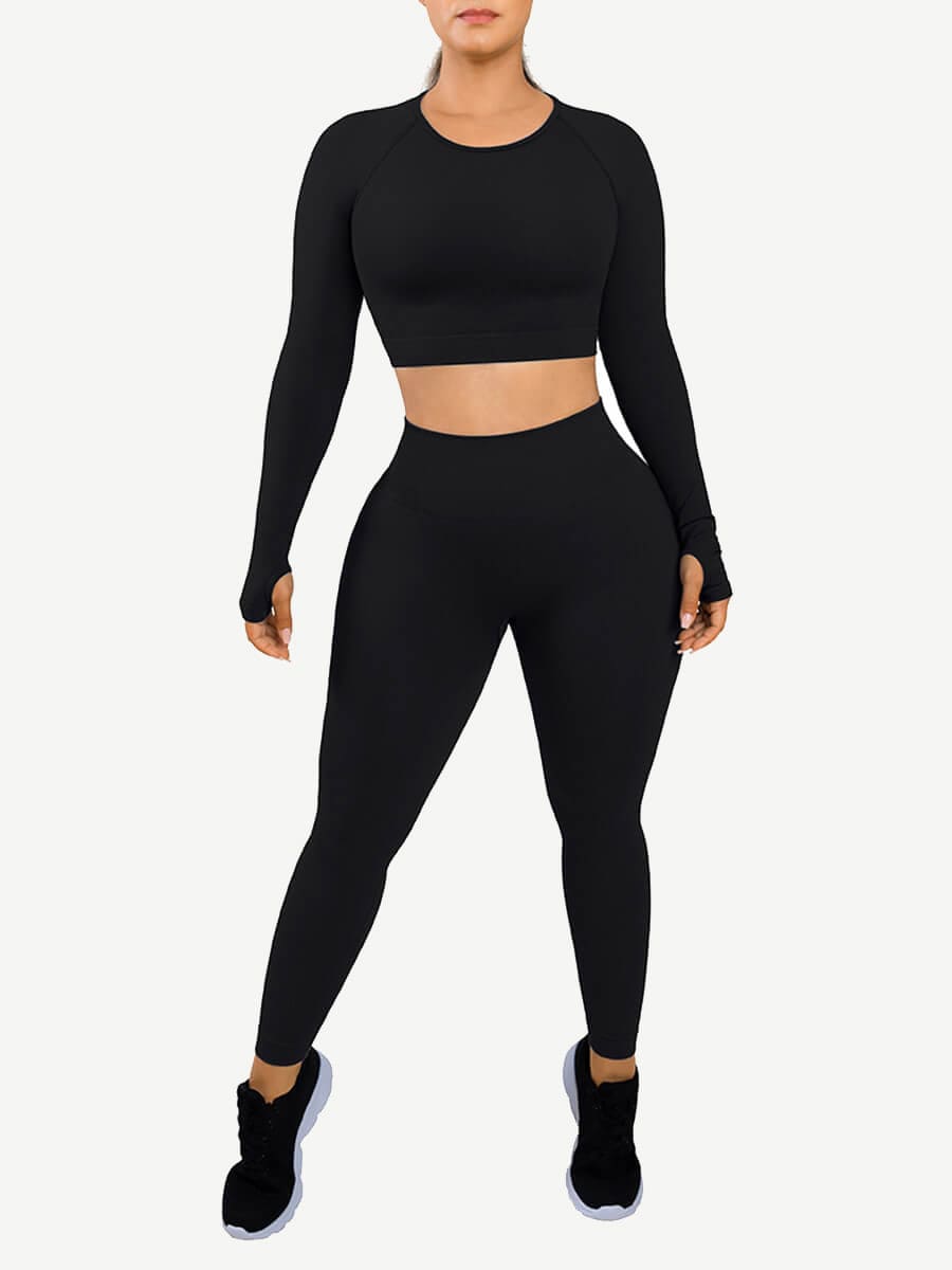 🌿Eco-friendly 3D Printing Thumbhole Seamless Sportswear