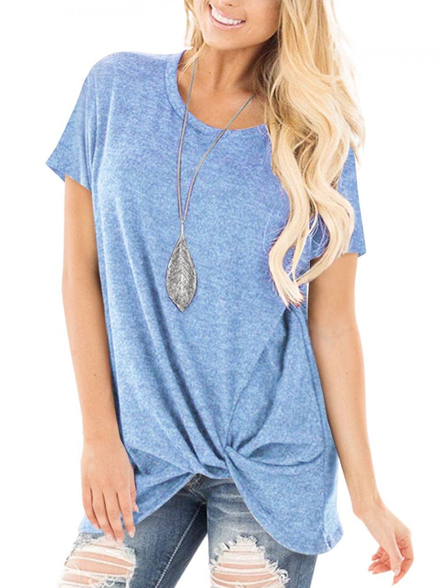 T-Shirt Hip Length Irregualr Hem For Lounging