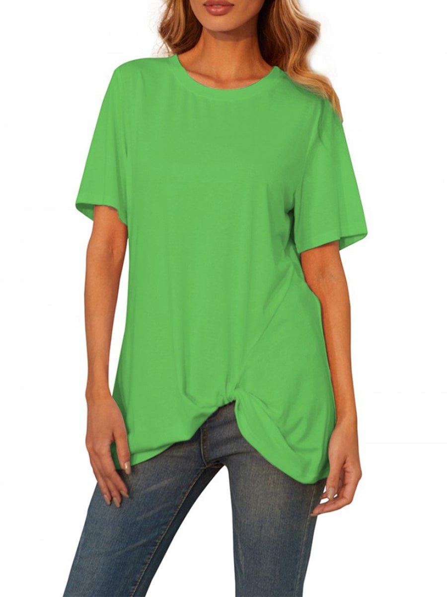 T-Shirt Hip Length Irregualr Hem For Lounging