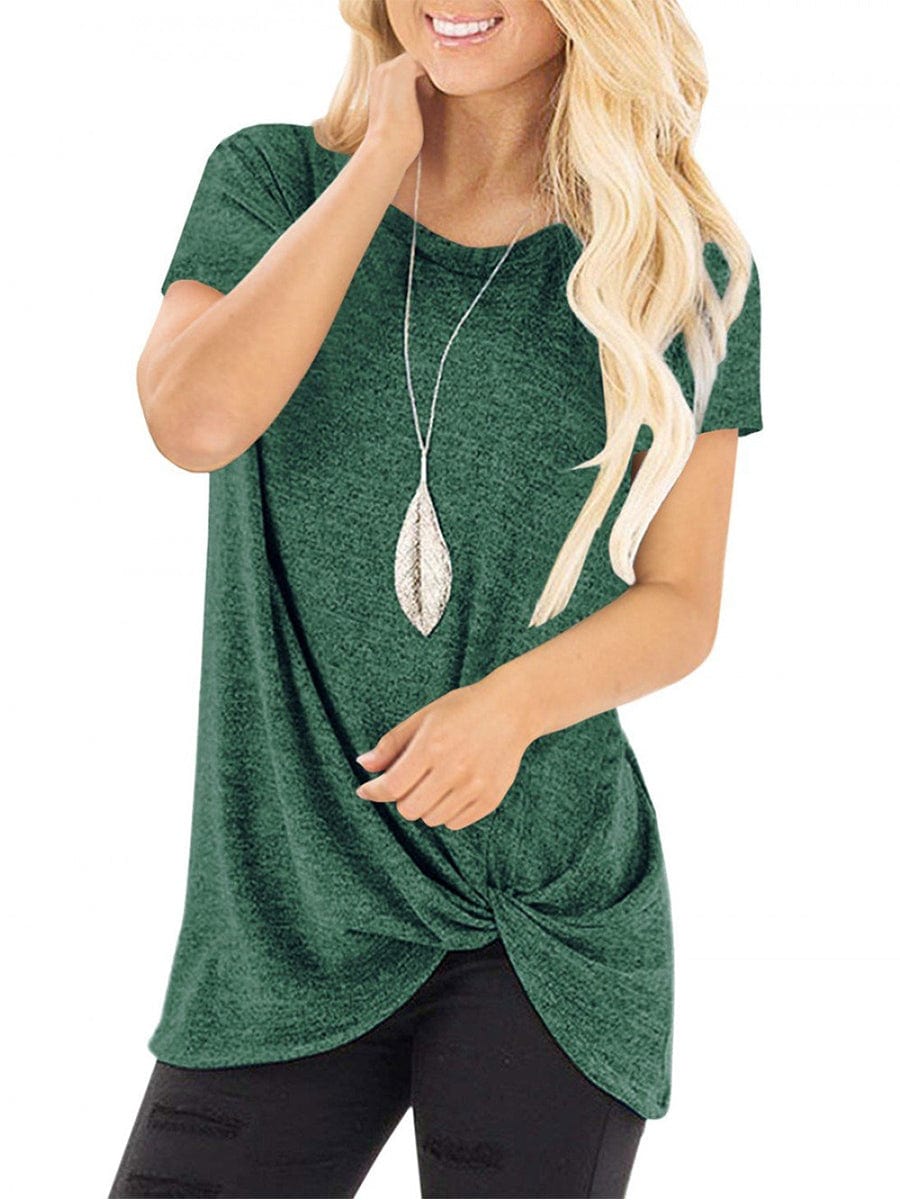 T-Shirt Hip Length Irregualr Hem For Lounging