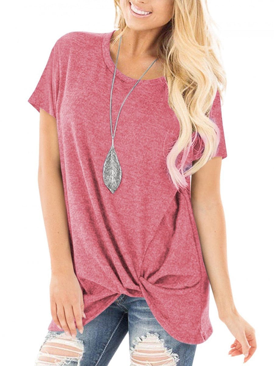 T-Shirt Hip Length Irregualr Hem For Lounging
