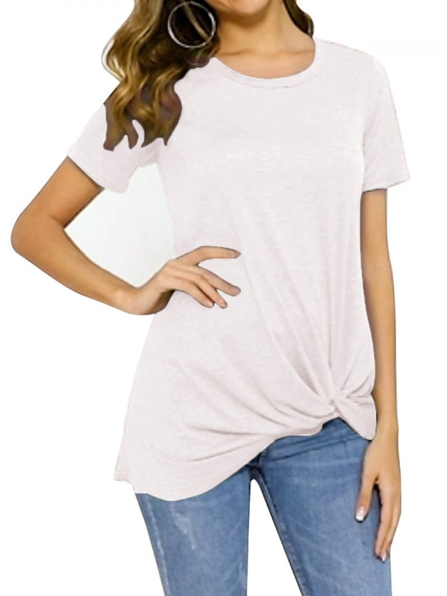 T-Shirt Hip Length Irregualr Hem For Lounging