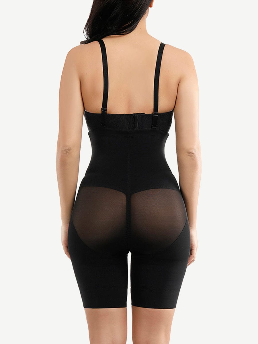 Butt Lifting Mesh Patchwork Body Shaper Plus Size