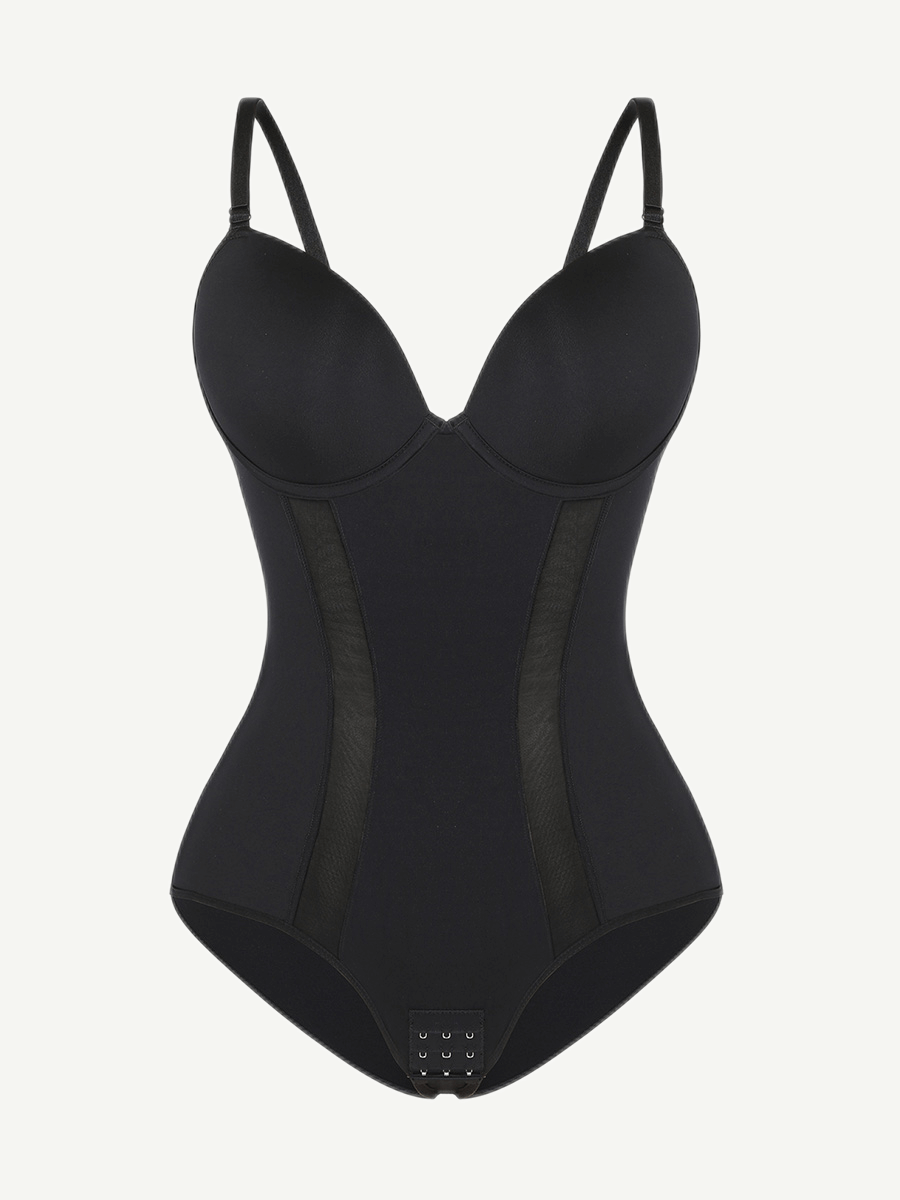 One-Piece Bodysuit Back Large U-shaped Design with 3/4 Cup