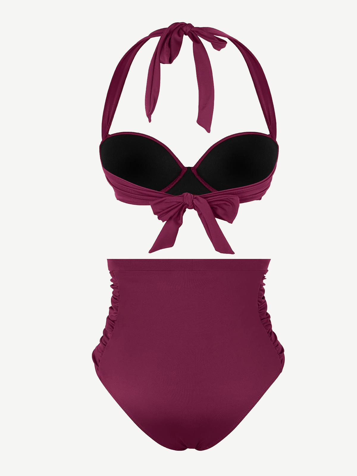 Tankini Top With Strappy Detail And Bra Twist Knot Design