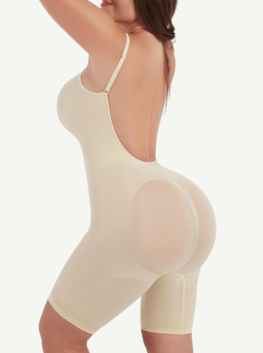Seamless Scultp Covered Open-Back Boxer With Covered Chest