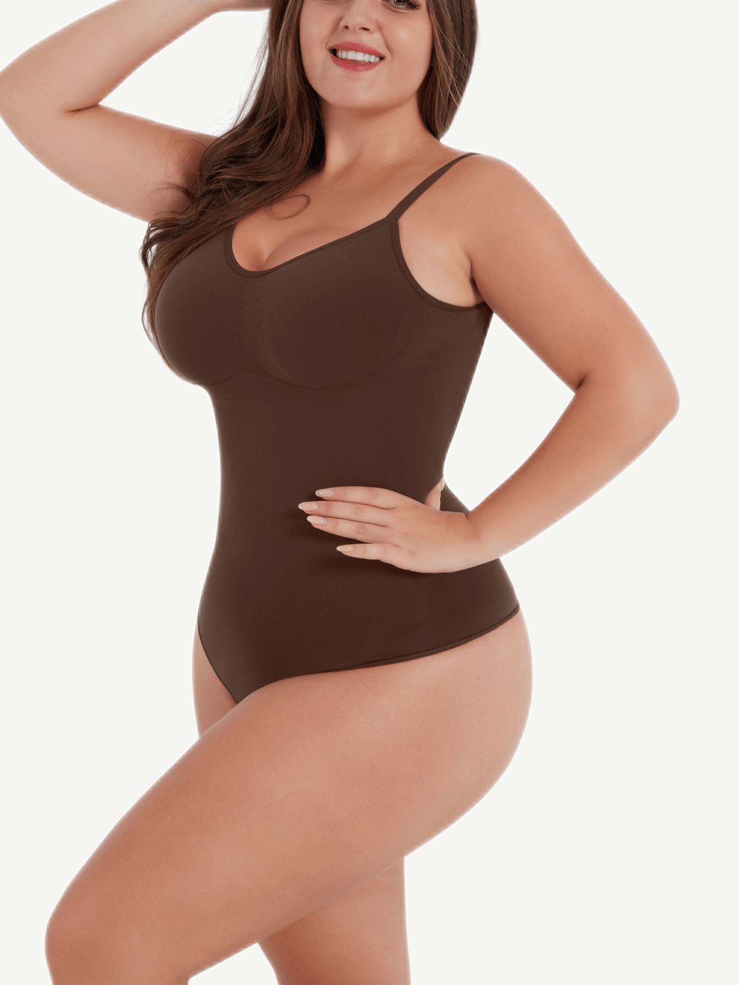 Seamless Scultp Cover-Breast Open-Back Thong