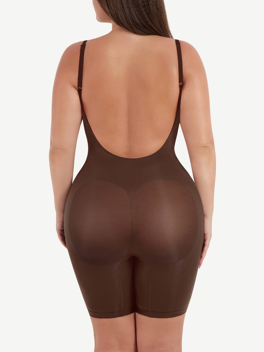 Seamless Scultp Covered Open-Back Boxer With Covered Chest