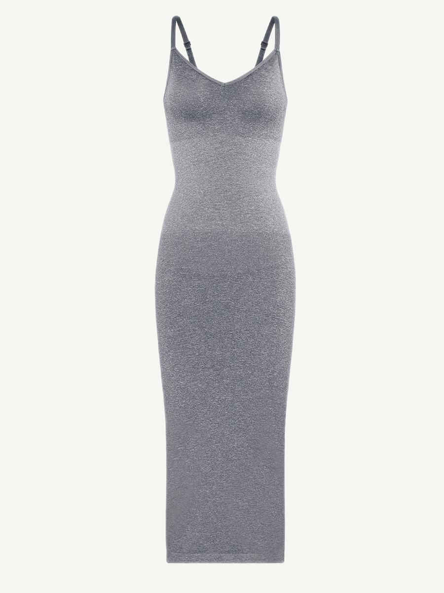 🌿Eco-friendly Spaghetti Strap V-neck Snatched Seamless Shaper Dress
