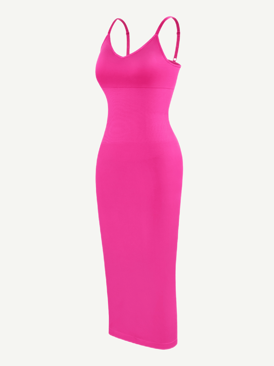 🌿Eco-friendly Spaghetti Strap V-neck Snatched Seamless Shaper Dress