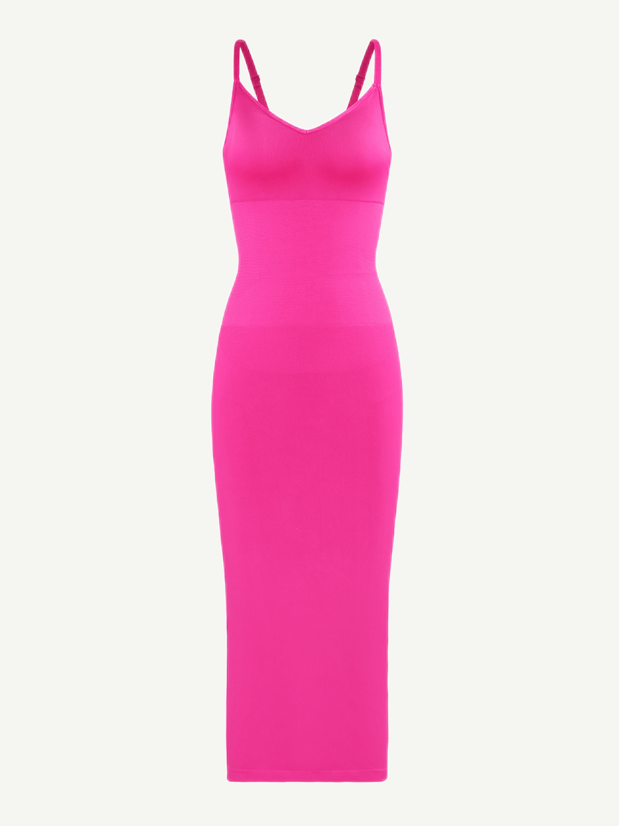 🌿Eco-friendly Spaghetti Strap V-neck Snatched Seamless Shaper Dress