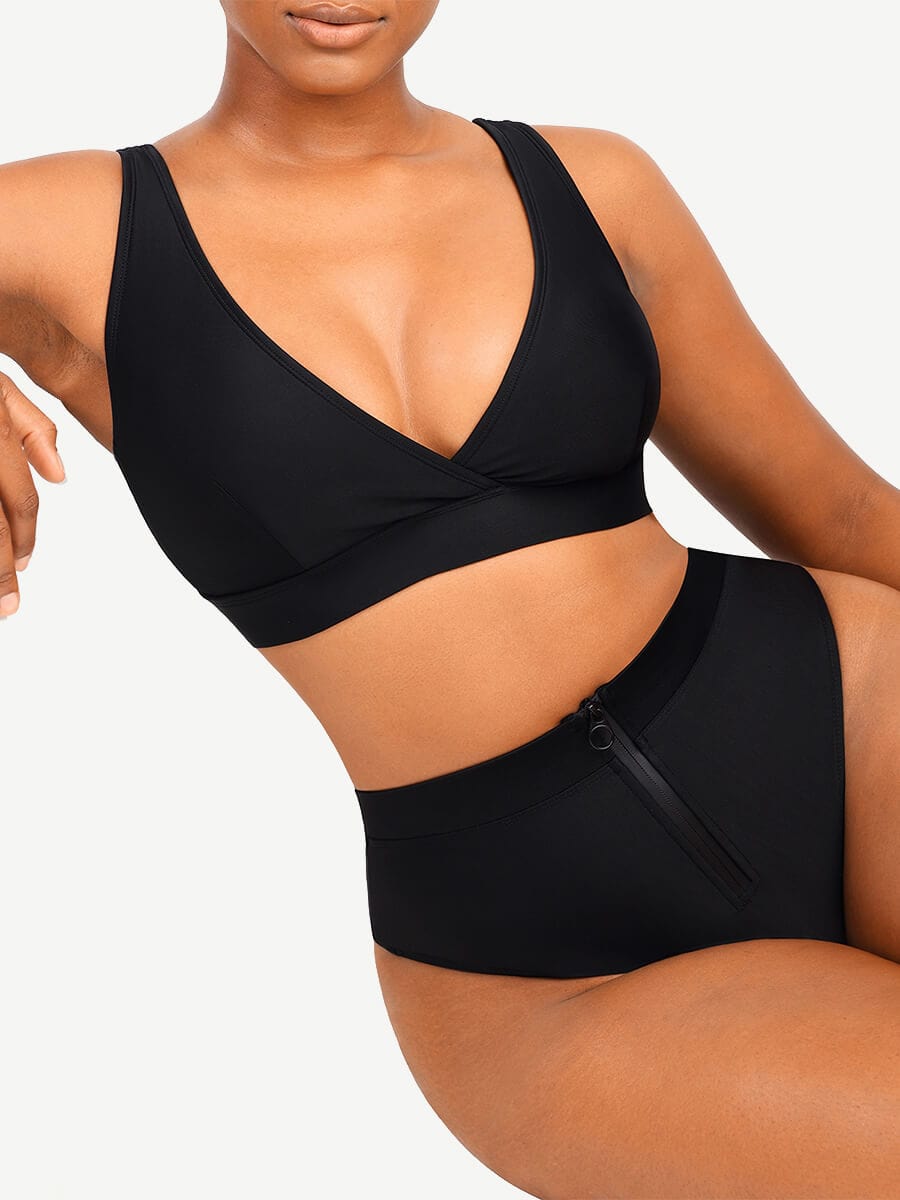 Surplice Neckline Bikini Top