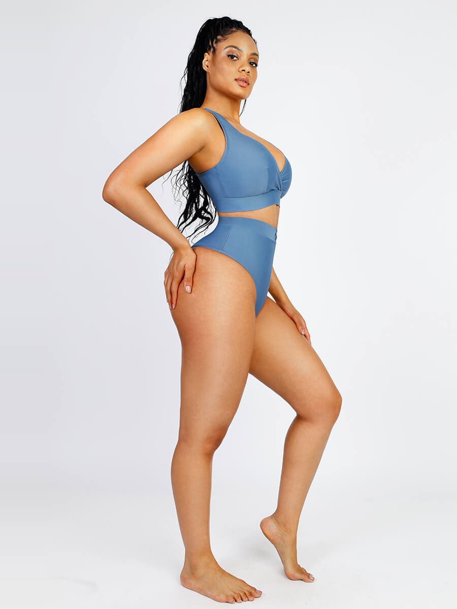 Zip Front Bikini Tummy control Bottom