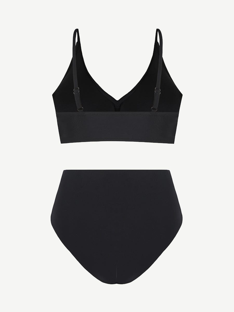 Body Shaper One Piece Swimsuit Top Cross Front