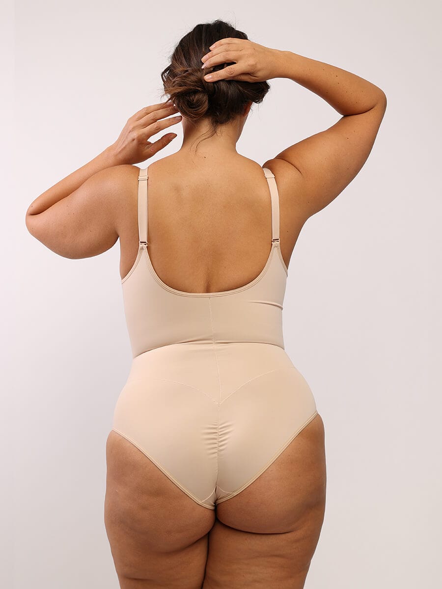 One-Piece Bodysuit Back Large U-shaped Design with 3/4 Cup