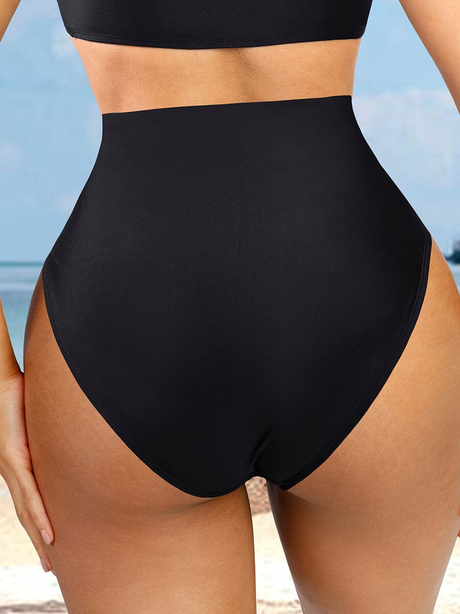 Tummy Sculpting Split Swim Trunks
