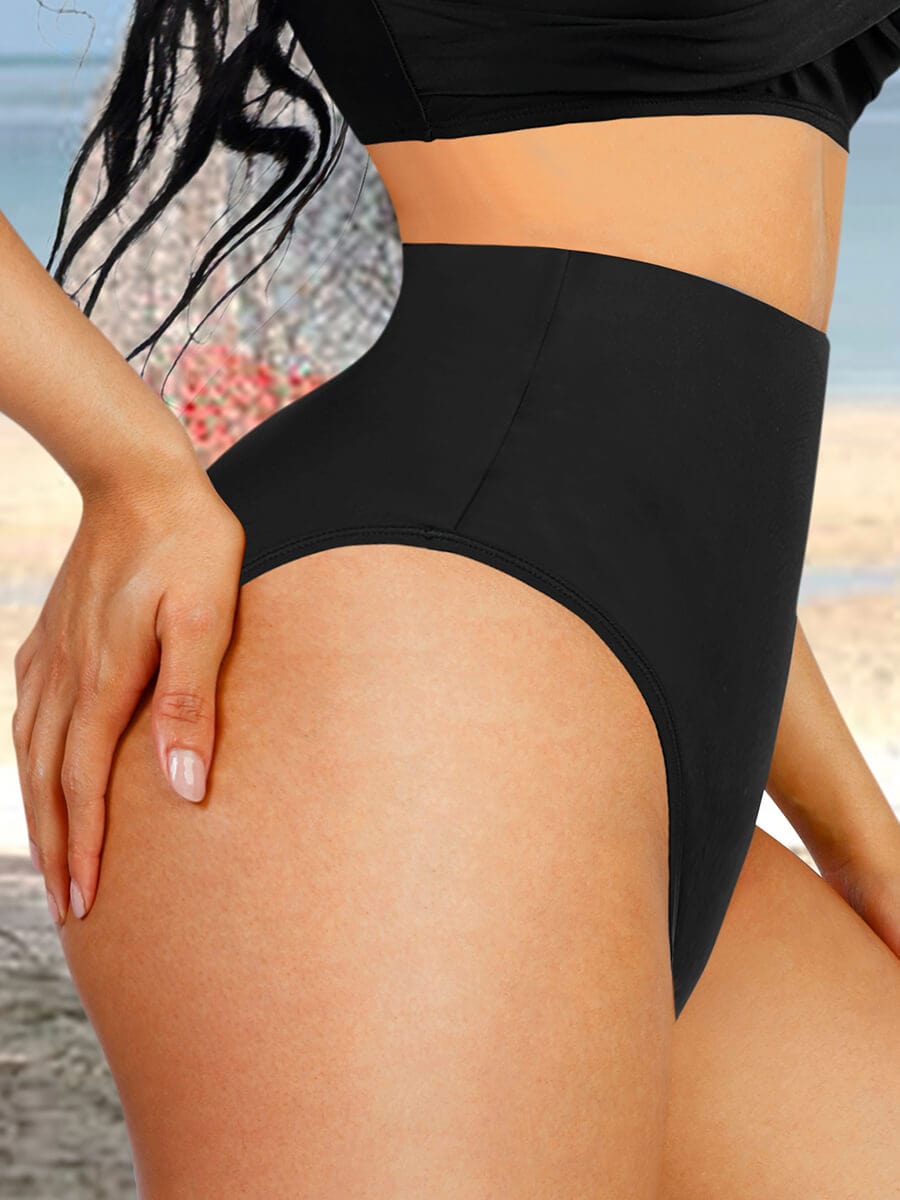 Tummy Sculpting Split Swim Trunks