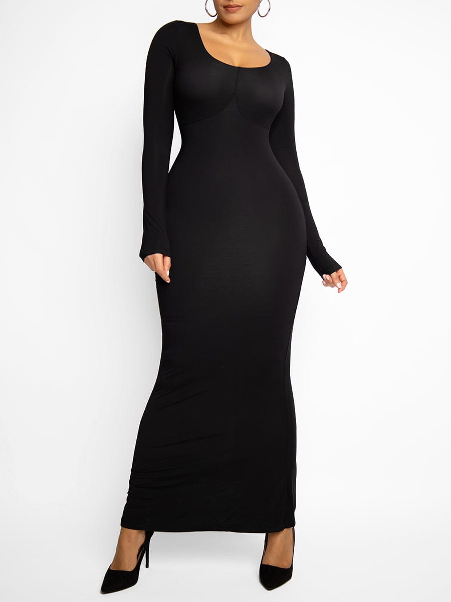 Light Shaping Abdomen Tightening Bulit-in Shapewear Dress