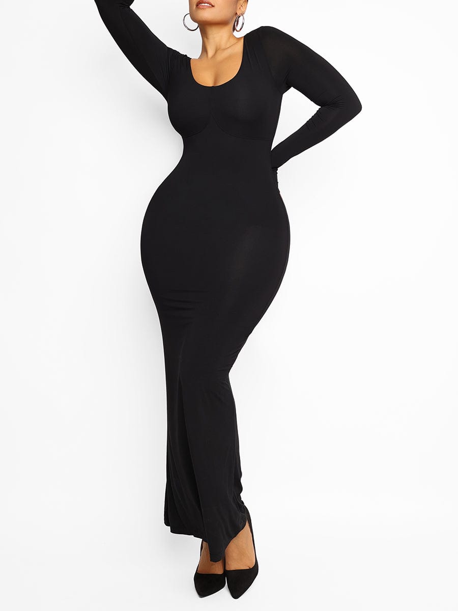 Light Shaping Abdomen Tightening Bulit-in Shapewear Dress