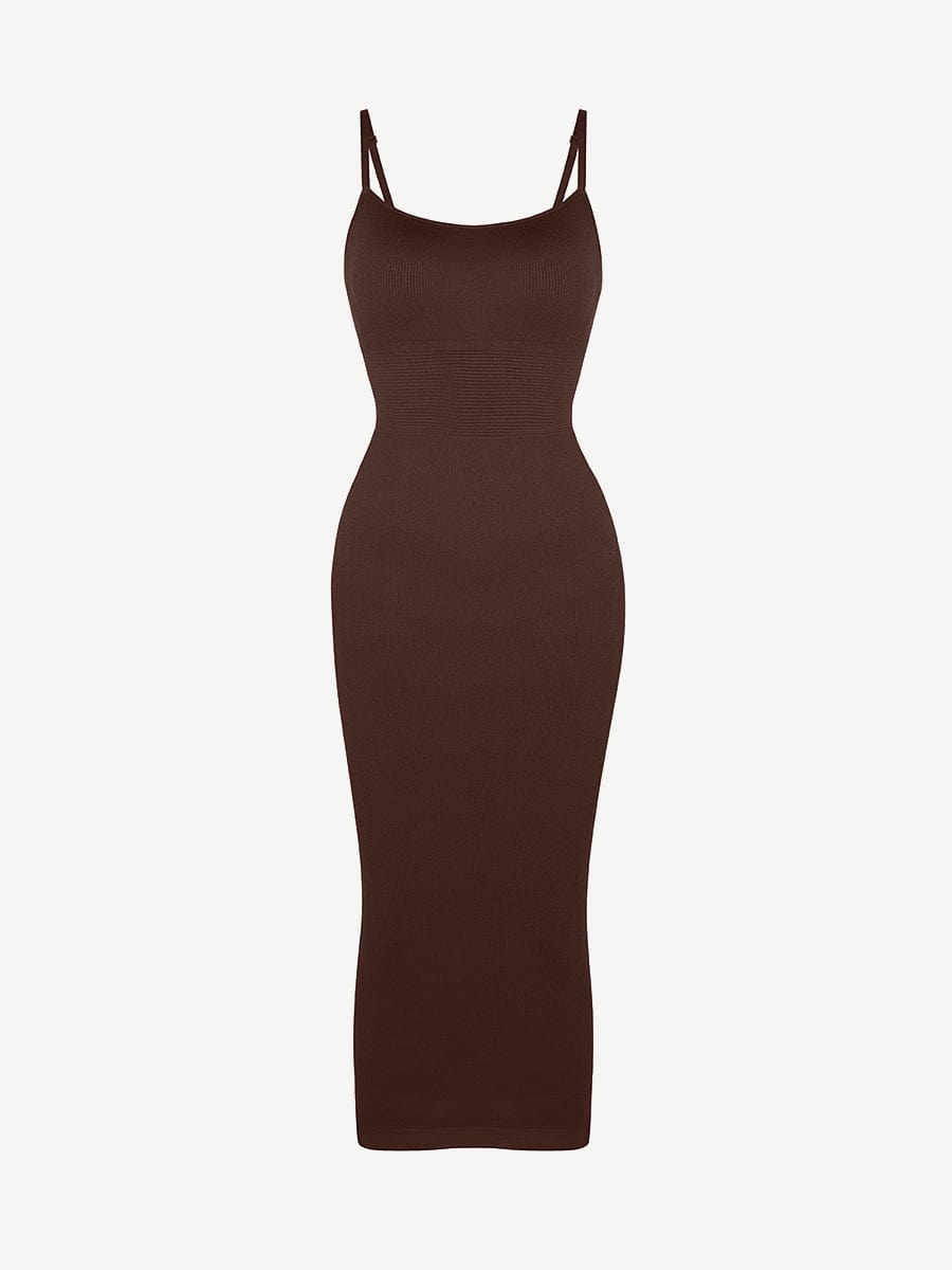🌿 Eco-friendly Seamless 360° Waist Control Midi Shaping Dress