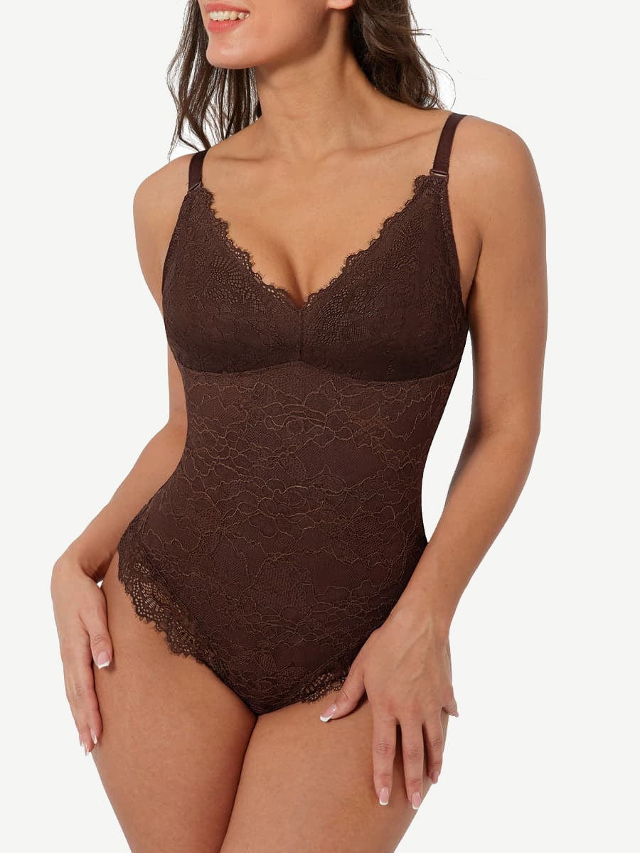 Sexy Lace Breast Support Adjustable Shaper for Bridal Bodysuit