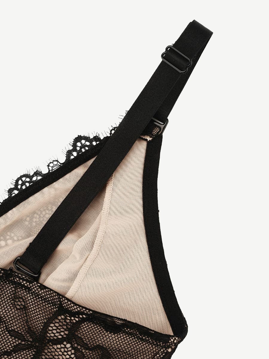 Sexy Lace Breast Support Adjustable Shaper for Bridal Bodysuit