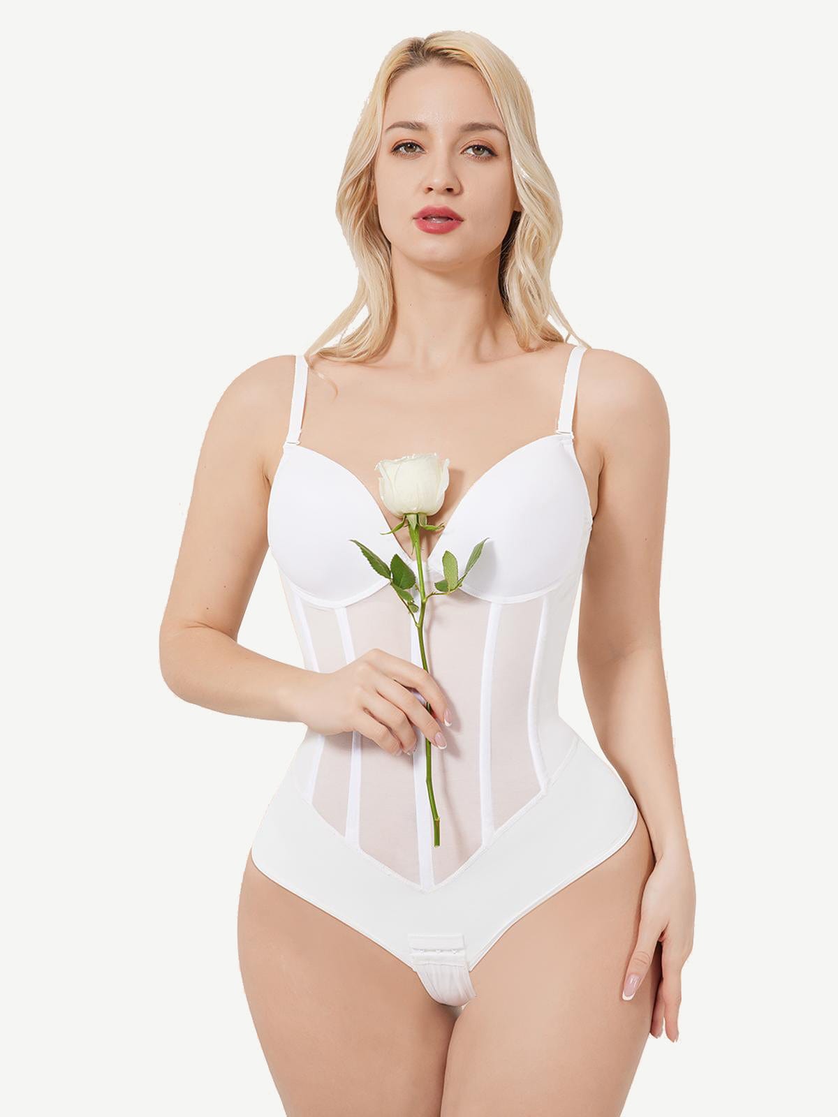 Back U Design Comfy Compression Shapewear with 5 Steel Bones