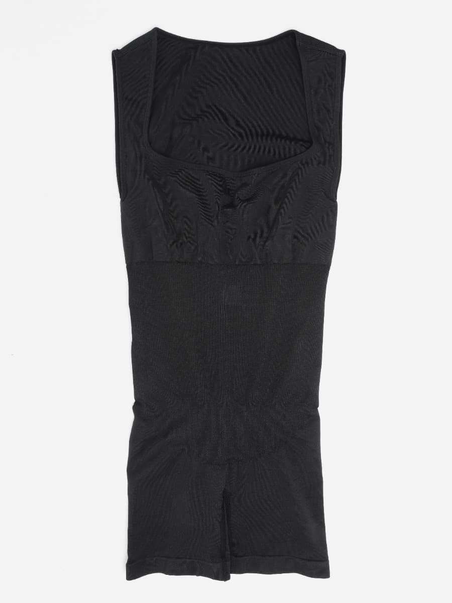 🌿 Eco-friendly Seamless Square Neck Waist and Belly Shaping Jumpsuit