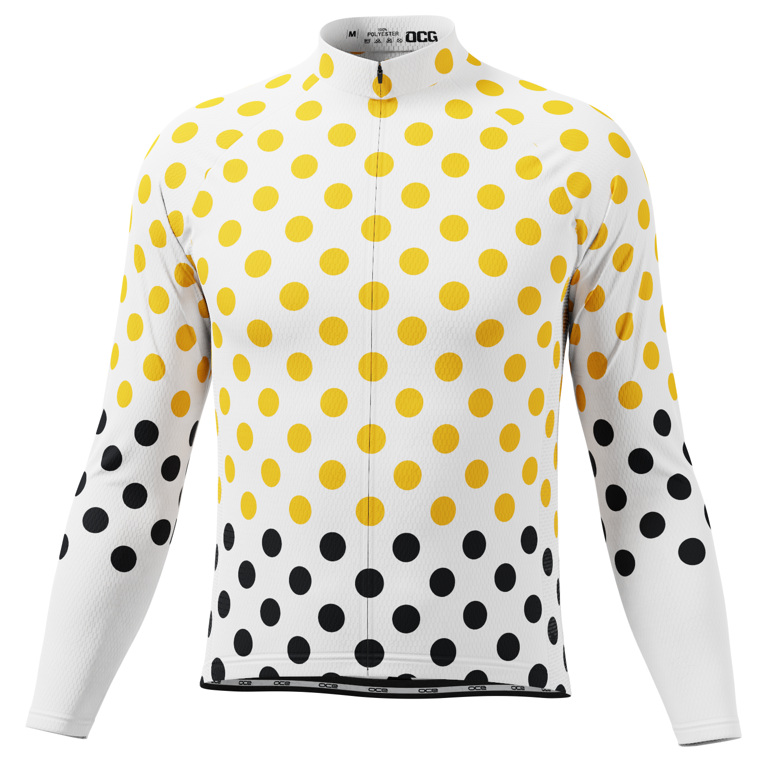 Men's Polka Dots Long Sleeve Cycling Jersey