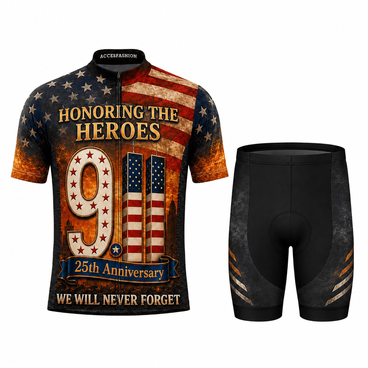 9/11 25th Anniversary Honoring the Heroes Cycling Kit