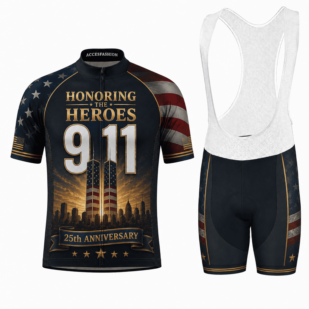 9/11 25th Anniversary Honoring the Heroes Cycling Jersey & Kit