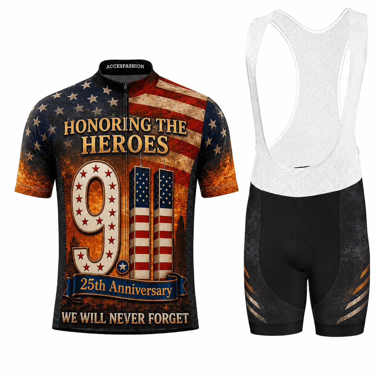 9/11 25th Anniversary Honoring the Heroes Cycling Kit