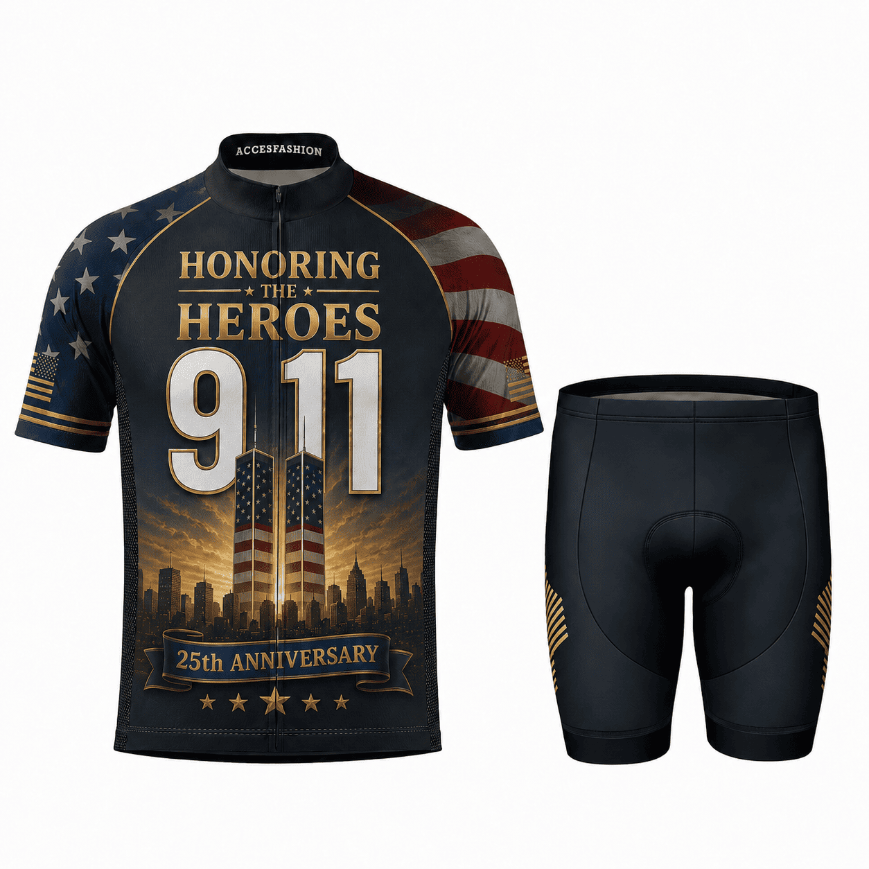 9/11 25th Anniversary Honoring the Heroes Cycling Jersey & Kit
