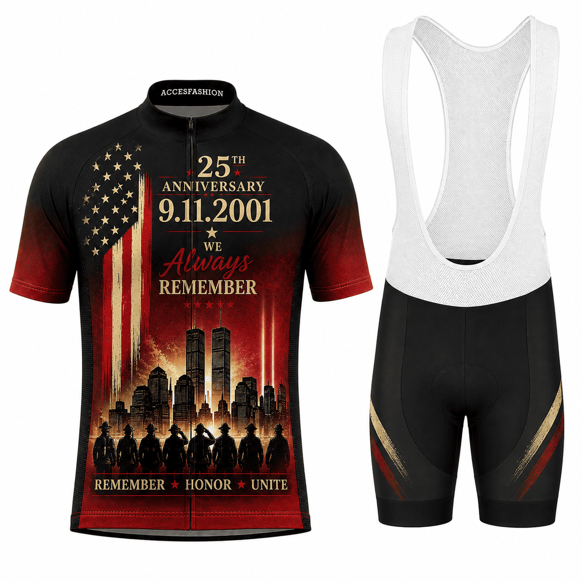 9/11 25th Anniversary Memorial Cycling Kit – We Always Remember