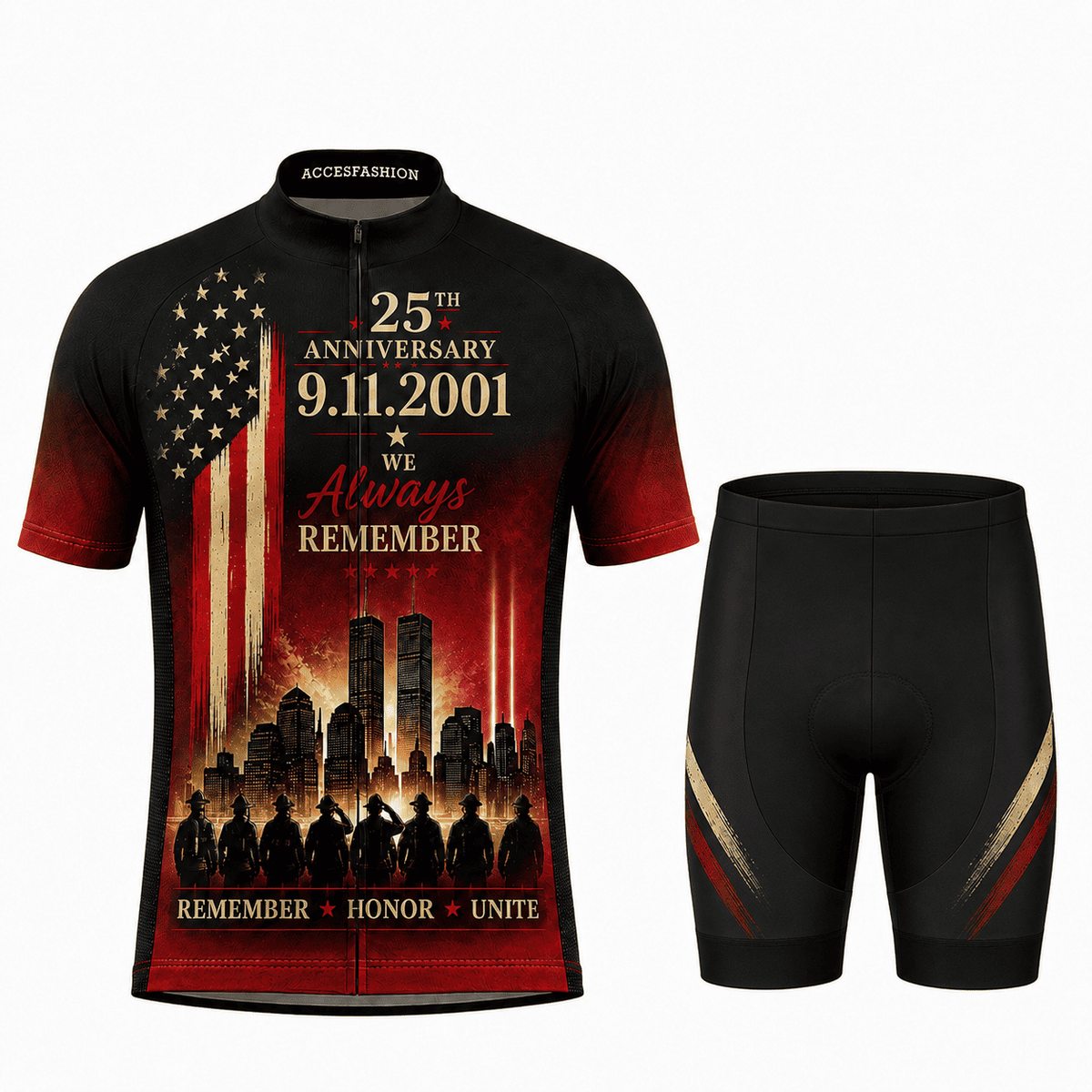 9/11 25th Anniversary Memorial Cycling Kit – We Always Remember