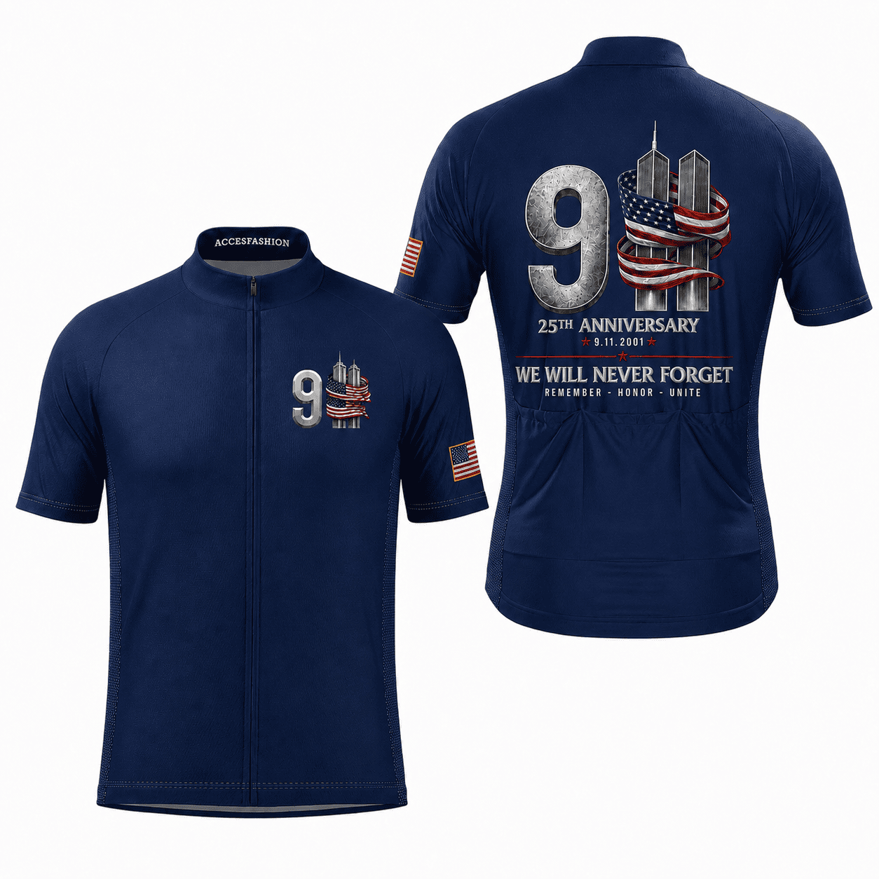 9/11 25th Anniversary Memorial Cycling Kit – We Will Never Forget